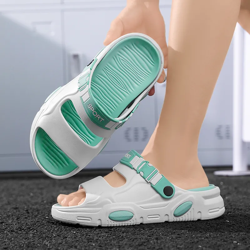 NANJIREN Beach Sandals Men White Green/Mint Green/Black Orange/Gray Black-1