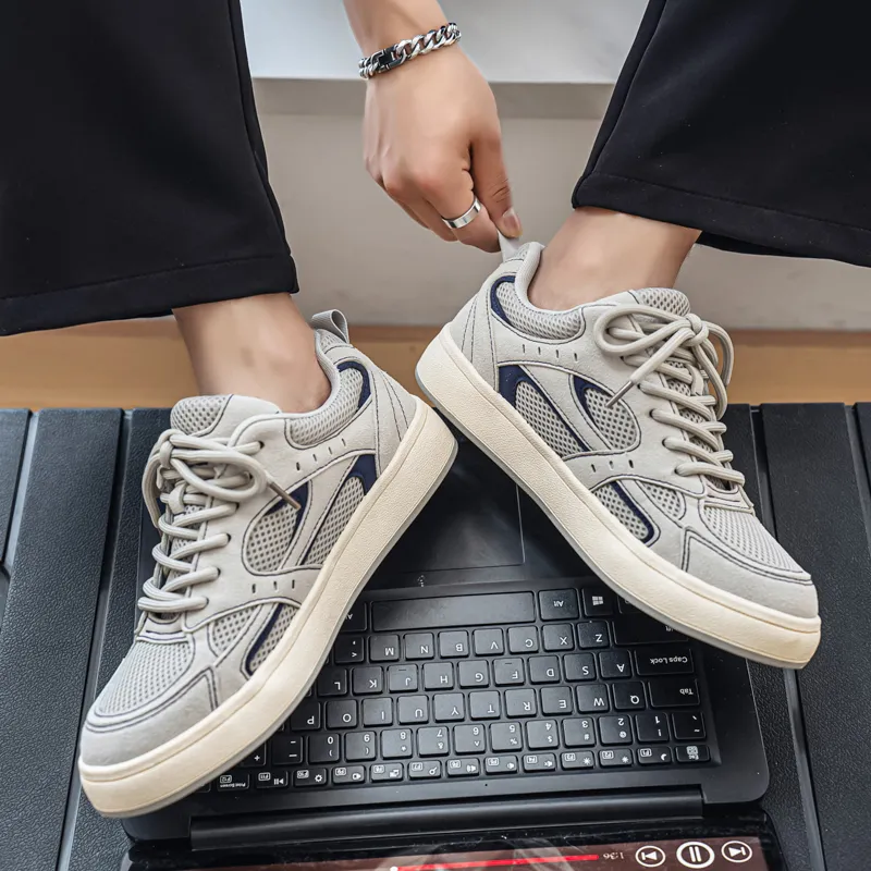 NANJIREN Slip Resistant Cushioning, Abrasion Resistant, Height Increasing Low Top Skateboard Shoes Men's-14