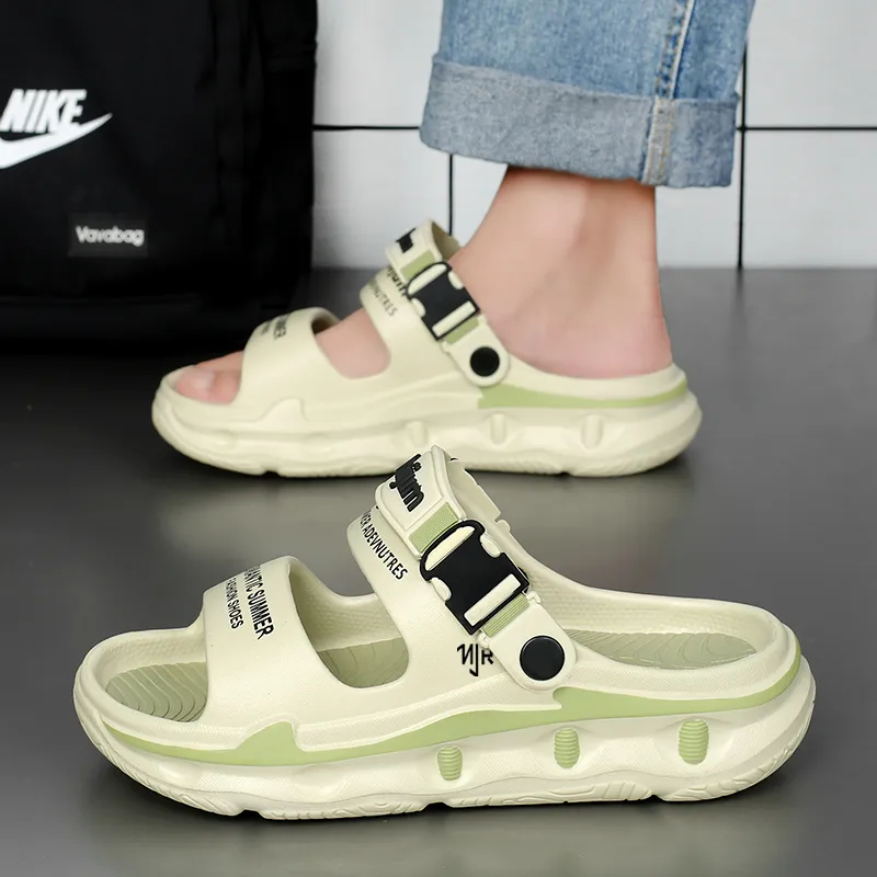 NANJIREN Beach Sandals Unisex White Blue/Beige Brown/Matcha Green/Black Orange-8