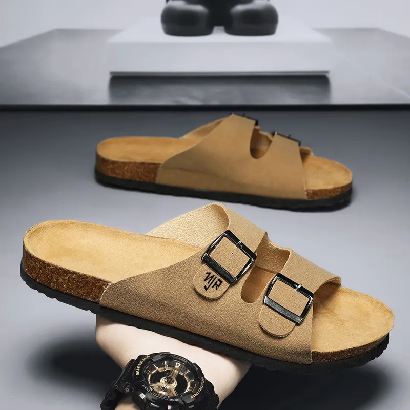 NANJIREN Slip Resistant Abrasion Resistant Slide Slippers Men's-2