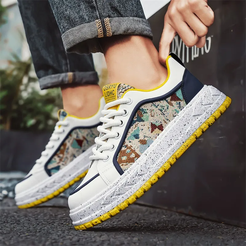 NANJIREN Slip Resistant Shock Absorbers With Abrasion Resistant Properties Low Top Skateboard Shoes Men's-6