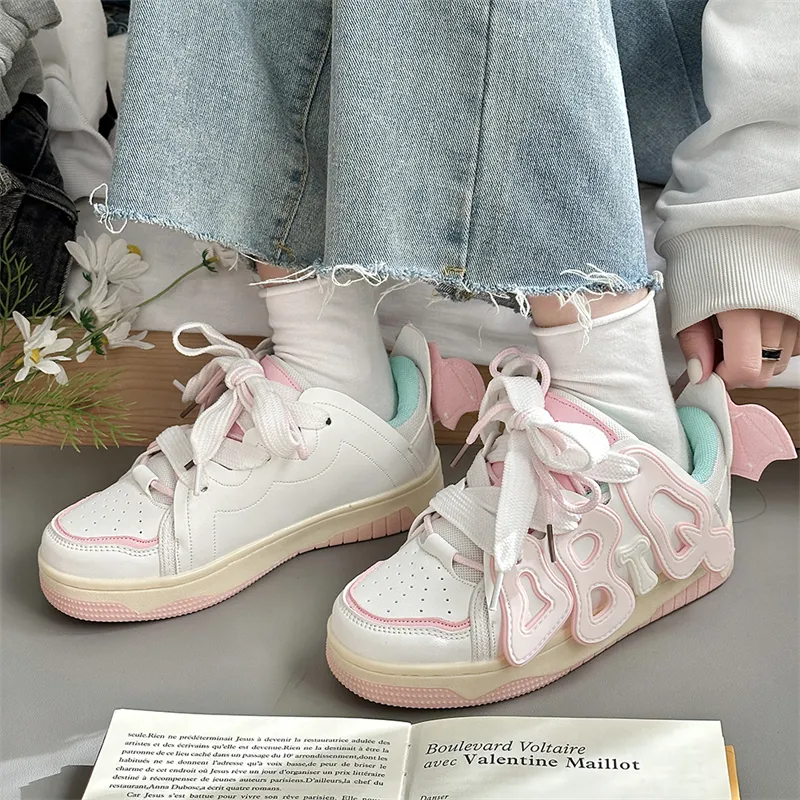 NANJIREN Slip Resistant Cushioning, Abrasion Resistant, Breathable, Height Increasing Low Top Skateboard Shoes Women's-18