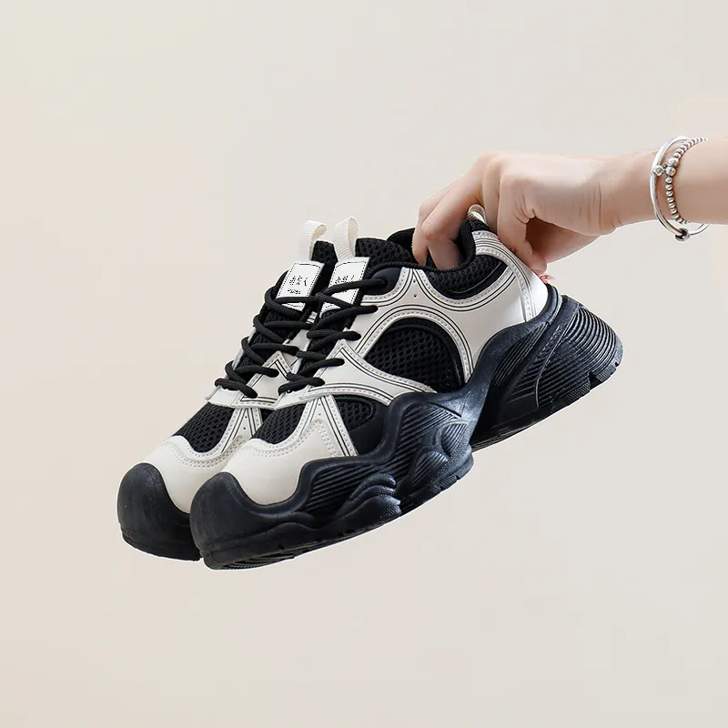 NANJIREN Cushioning Wear Resistant Low Top Chunky Sneakers Women's-3