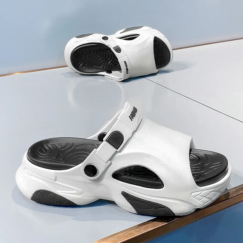 NANJIREN Beach Sandals Men White Black/Black White/White Green/Beige Brown-8