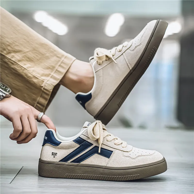NANJIREN Slip Resistant Shock Absorbers With Abrasion Resistant Properties Low Top Skateboard Shoes Men's-3