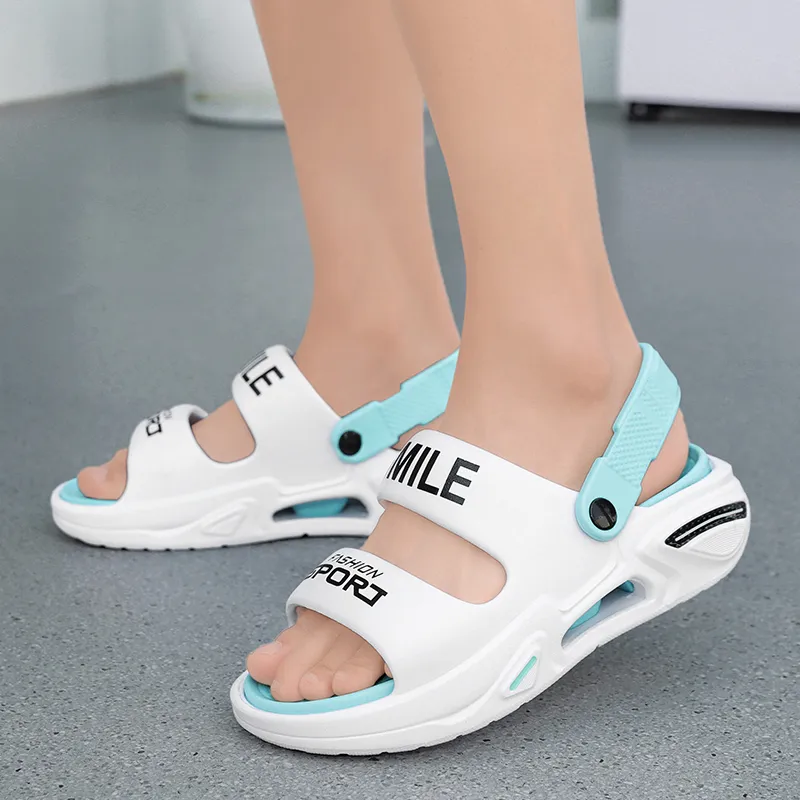 NANJIREN Beach Sandals Unisex Black Orange/White Blue/Beige Brown/Mint Green-4