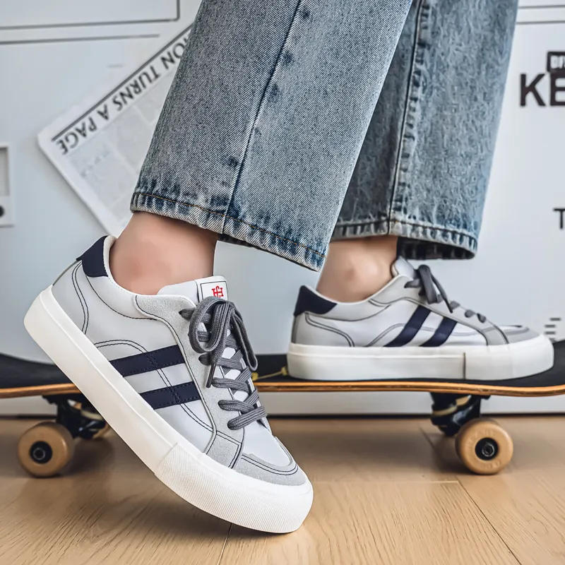 NANJIREN Slip Resistant Shock Absorbers With Abrasion Resistant Properties Low Top Skateboard Shoes Men's-12