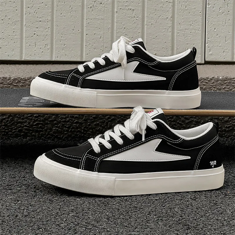 NANJIREN Slip Resistant Shock Absorbers With Abrasion Resistant Properties Low Top Skateboard Shoes Men's-1