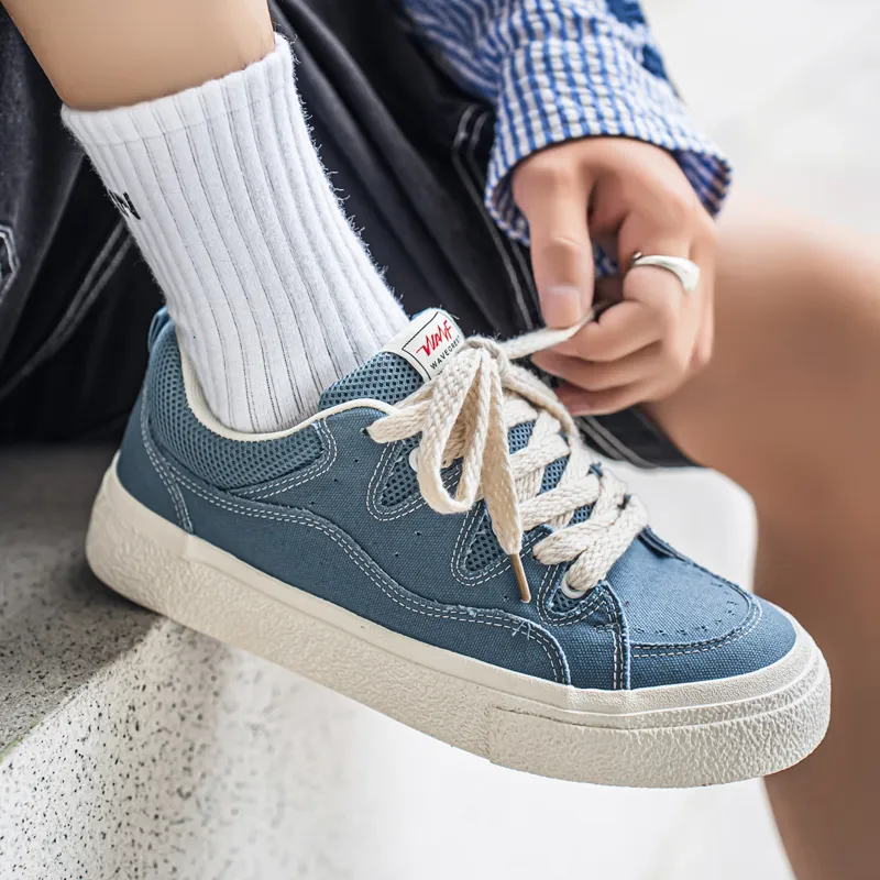 NANJIREN Slip Resistant Cushioning Abrasion Resistant Lightweight Low Top Skateboard Shoes Men's-19