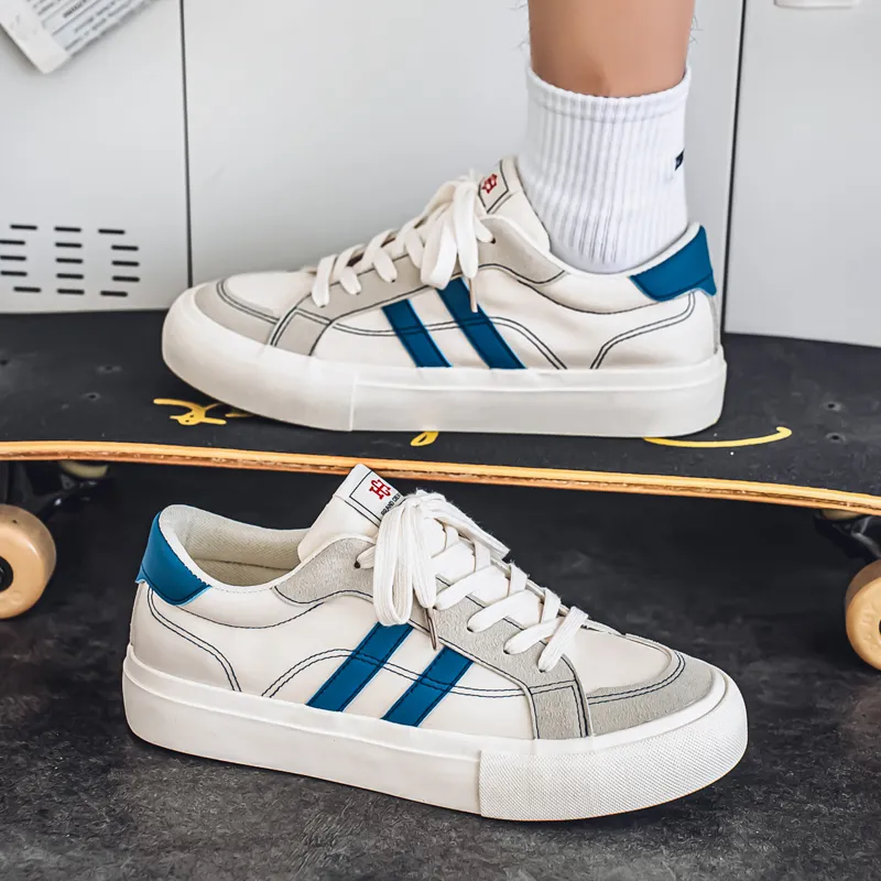 NANJIREN Slip Resistant Shock Absorbers With Abrasion Resistant Properties Low Top Skateboard Shoes Men's-3