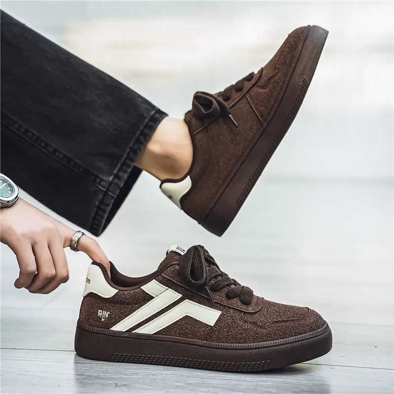 NANJIREN Slip Resistant Shock Absorbers With Abrasion Resistant Properties Low Top Skateboard Shoes Men's-13