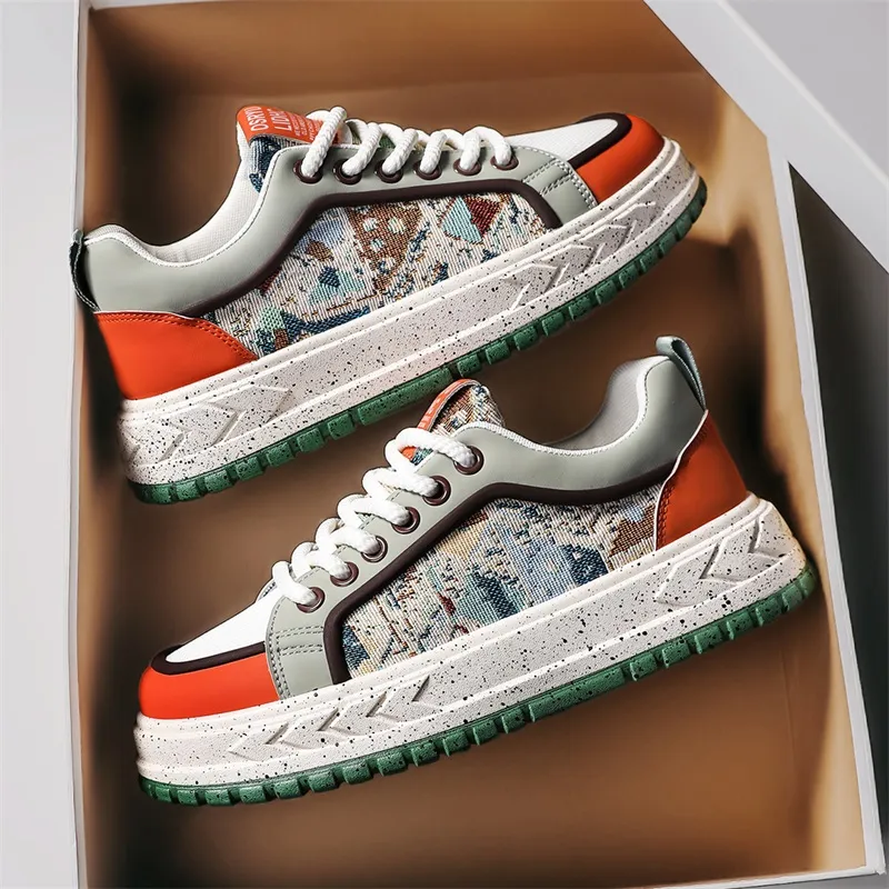 NANJIREN Slip Resistant Shock Absorbers With Abrasion Resistant Properties Low Top Skateboard Shoes Men's-11