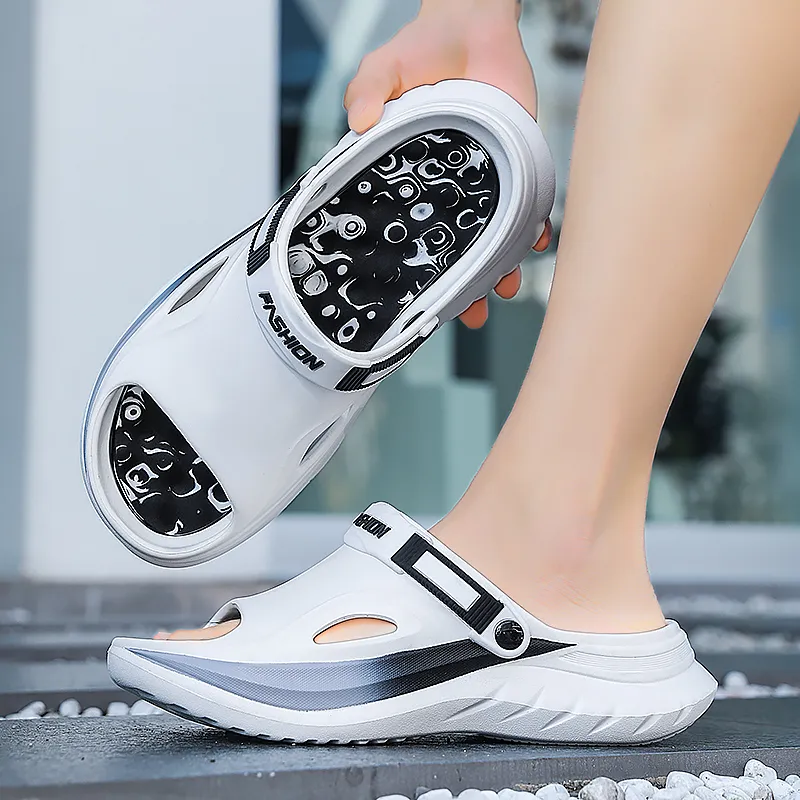NANJIREN Beach Sandals Men White Green/White Blue/White Black-10