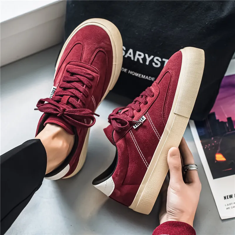 NANJIREN Slip Resistant Shock Absorbers With Abrasion Resistant Properties Low Top Skateboard Shoes Men's-1