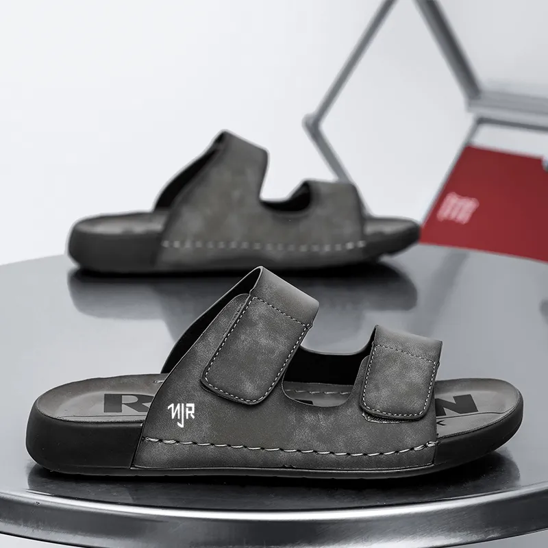 NANJIREN Slide Slippers Men Khaki/Gray-4