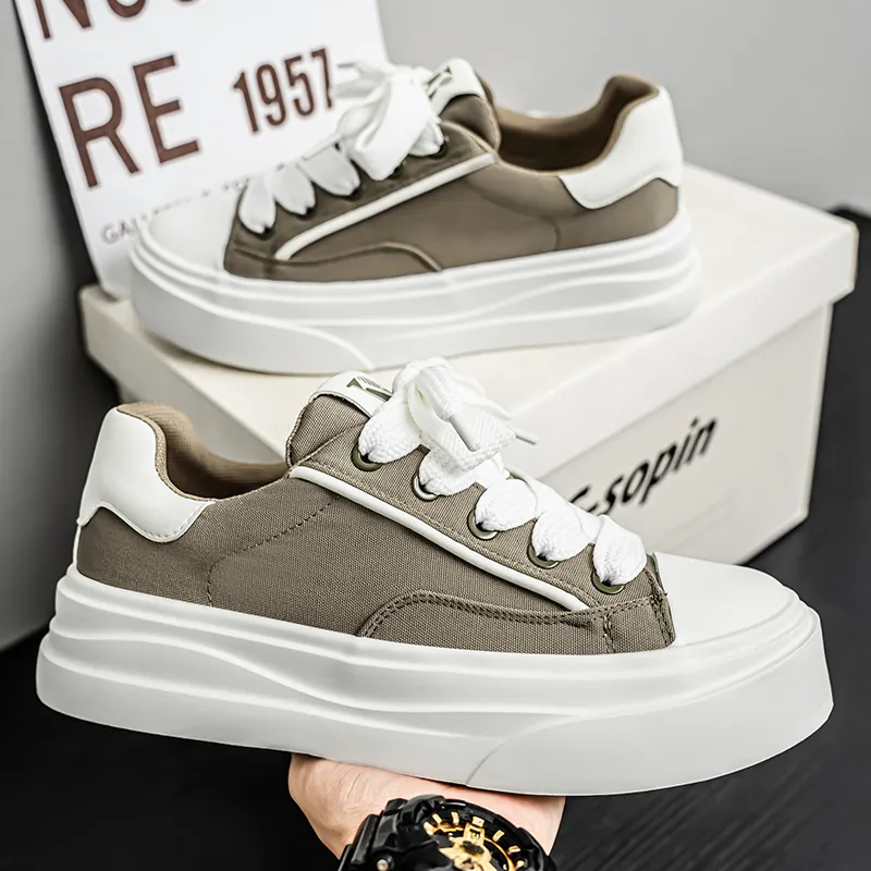 NANJIREN Slip Resistant Shock Absorbers With Abrasion Resistant Properties Low Top Skateboard Shoes Men's-6