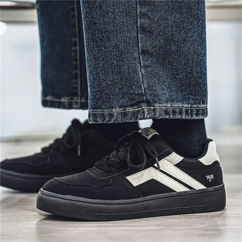 NANJIREN Slip Resistant Shock Absorbers With Abrasion Resistant Properties Low Top Skateboard Shoes Men's-8
