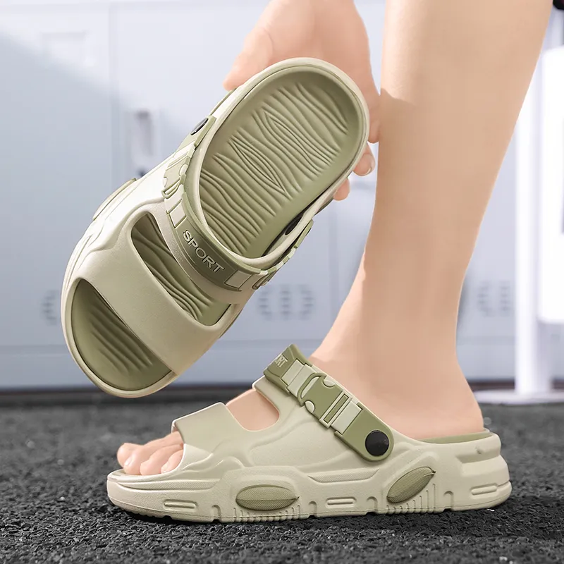 NANJIREN Beach Sandals Men White Green/Mint Green/Black Orange/Gray Black-3