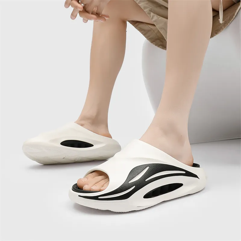 NANJIREN Slide Slippers Unisex Black White/White Black/White Green/White Orange/Black Orange/Black Purple-4