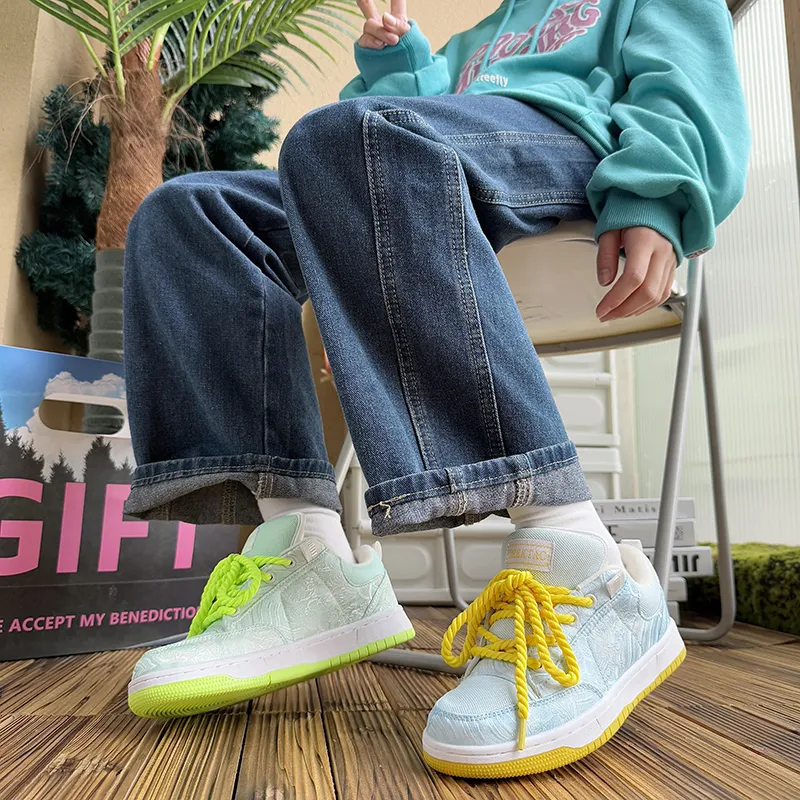 NANJIREN Slip Resistant Shock Absorbers With Abrasion Resistant Properties Low Top Skateboard Shoes Unisex-14