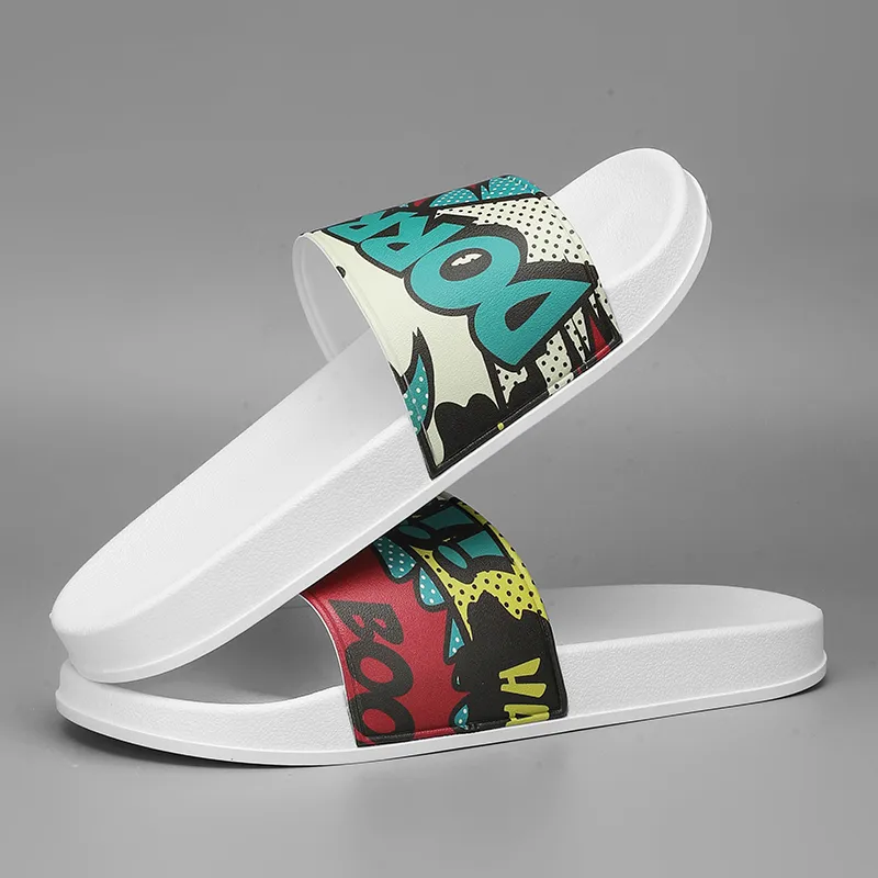 NANJIREN EVA Graffiti Slide Slippers Unisex-6