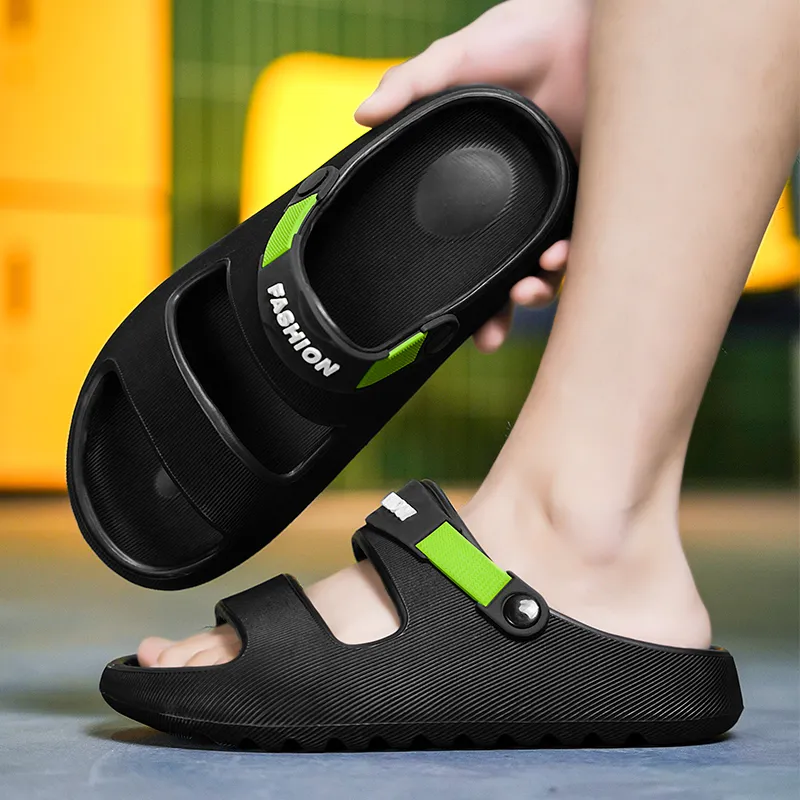 NANJIREN Beach Sandals Unisex Black Orange/Black Green/White Green/Beige Brown-4