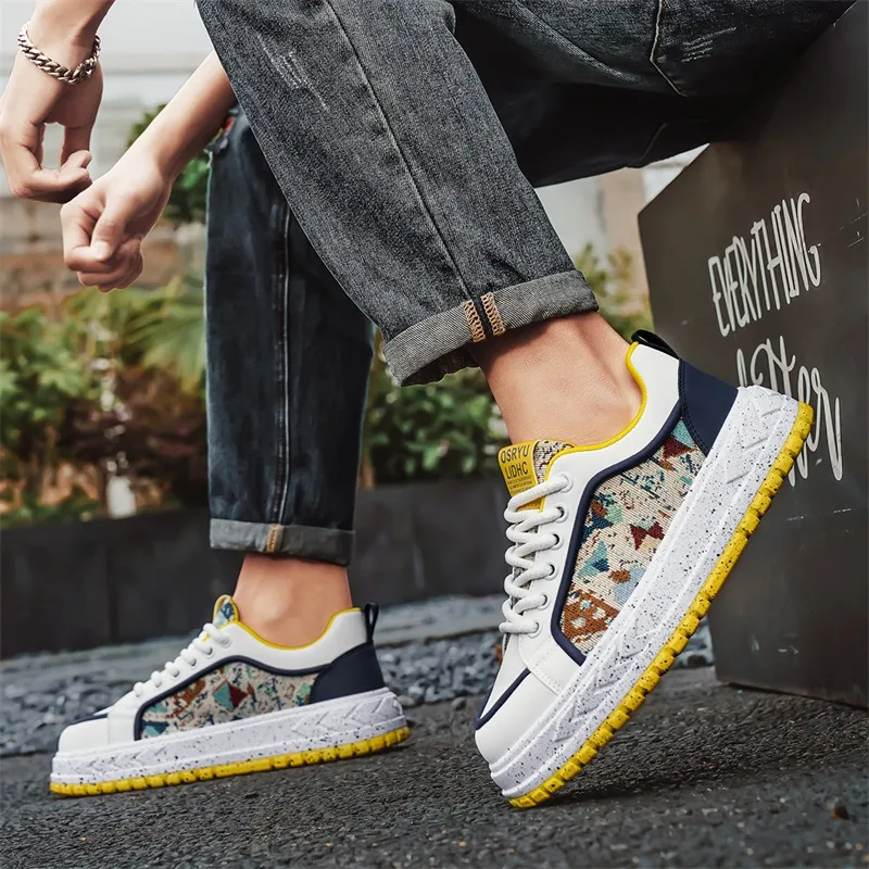 NANJIREN Slip Resistant Shock Absorbers With Abrasion Resistant Properties Low Top Skateboard Shoes Men's-8