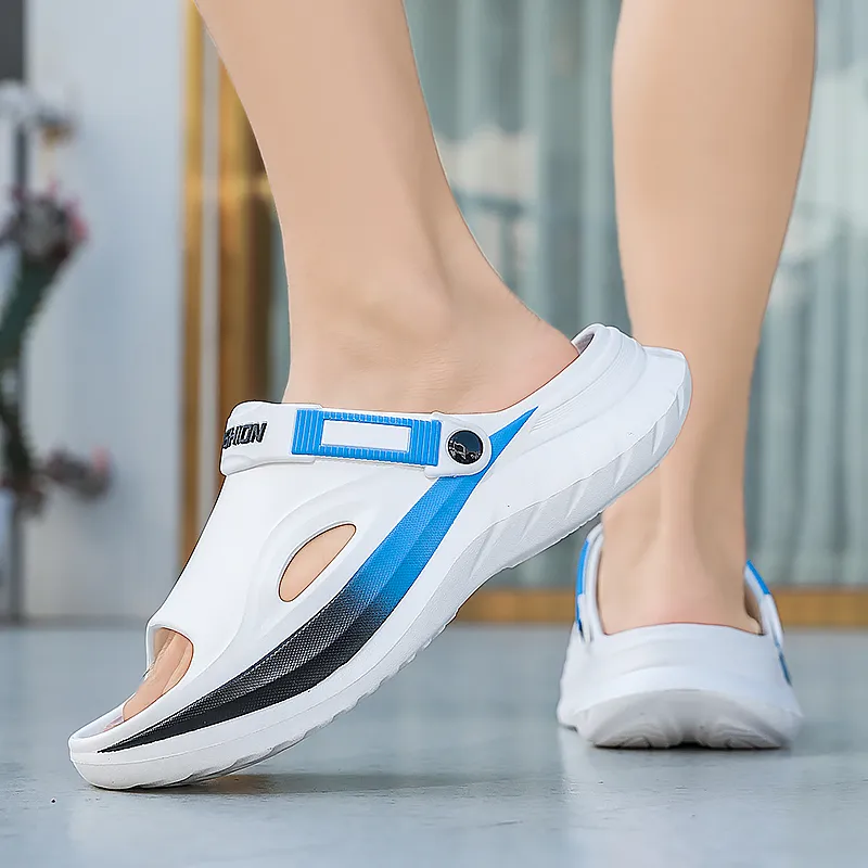 NANJIREN Beach Sandals Men White Green/White Blue/White Black-8