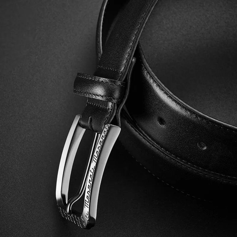 Maserati Cow Leather Belts Men's 3.8cm-4