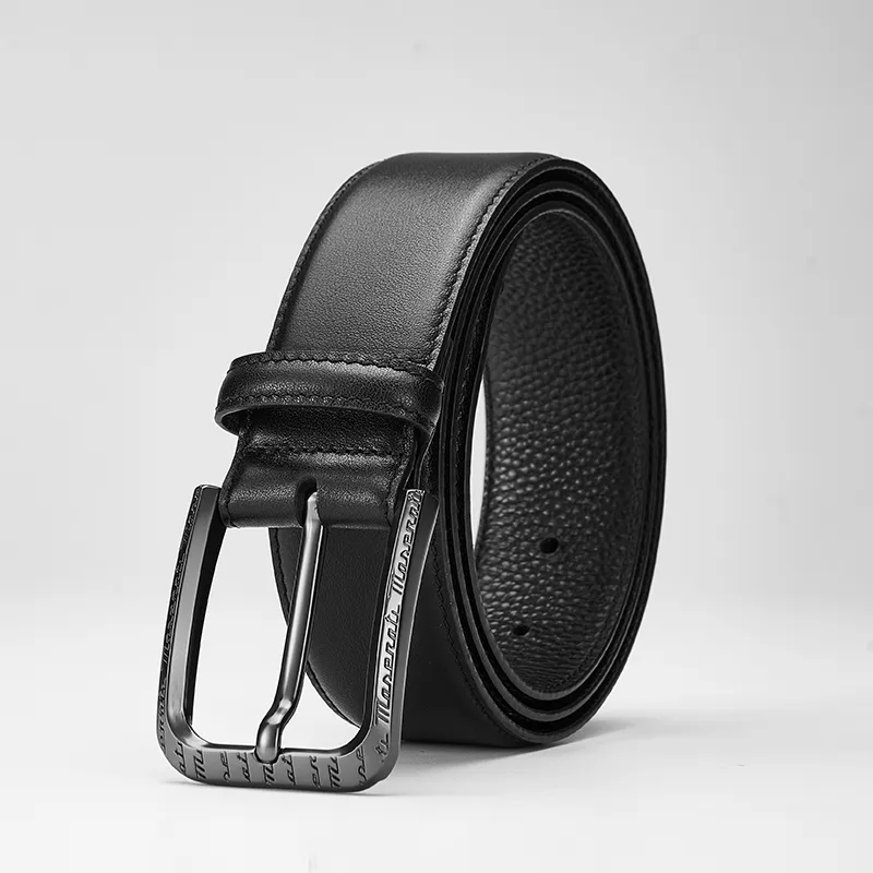 Maserati Cow Leather Belts Men's 3.8cm-7