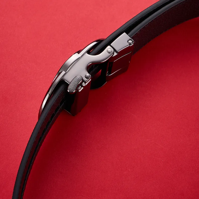 Maserati Cow Leather Belts Men's 3.5cm-4