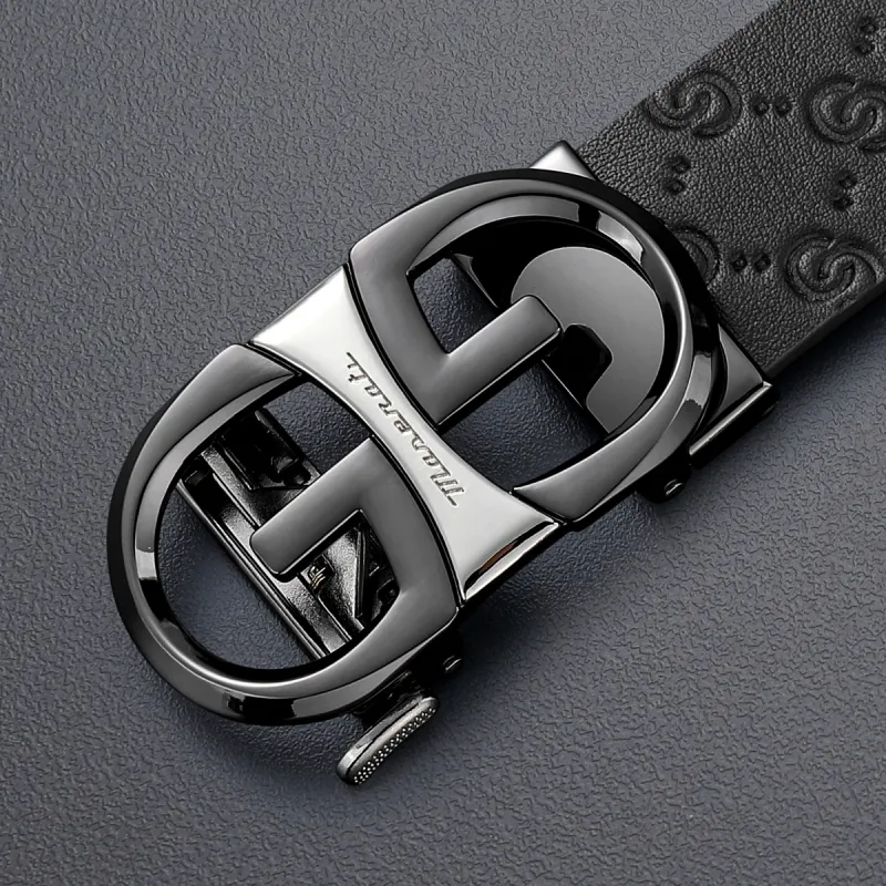 Maserati Top Grain Cow Leather Belts Men's 3.5cm-5