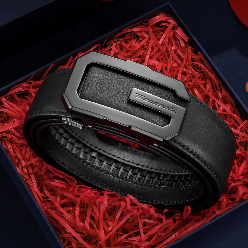 Maserati Cow Leather Belts Men's 3.5cm-2