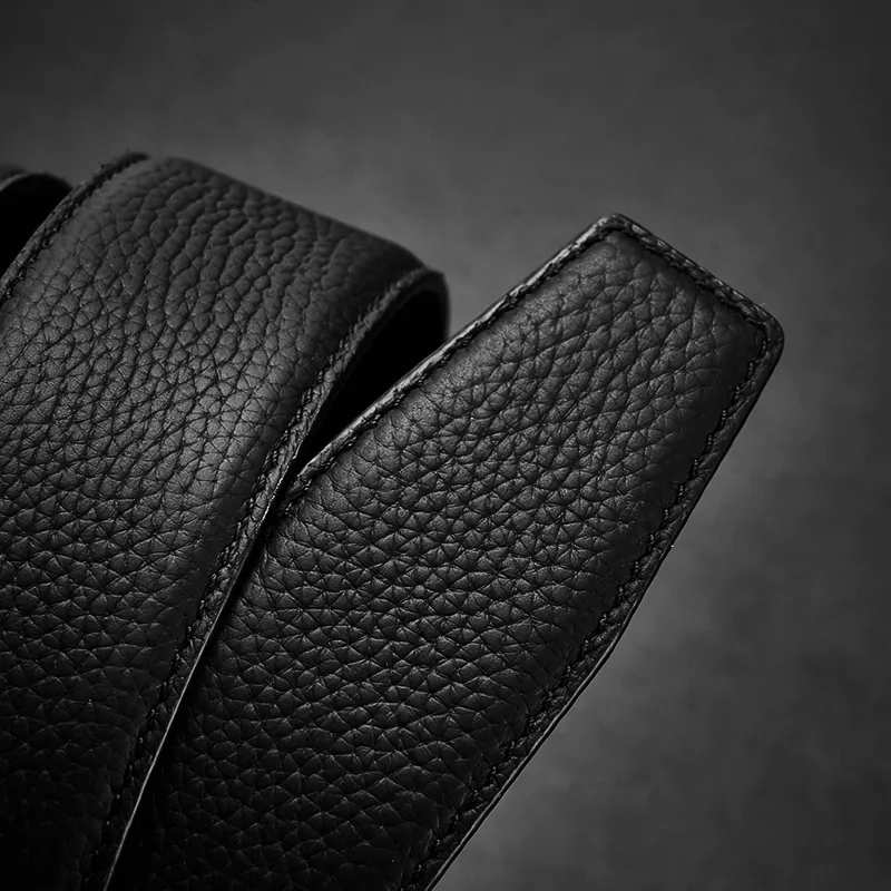 Maserati Cow Leather Belts Men's 3.8cm-7