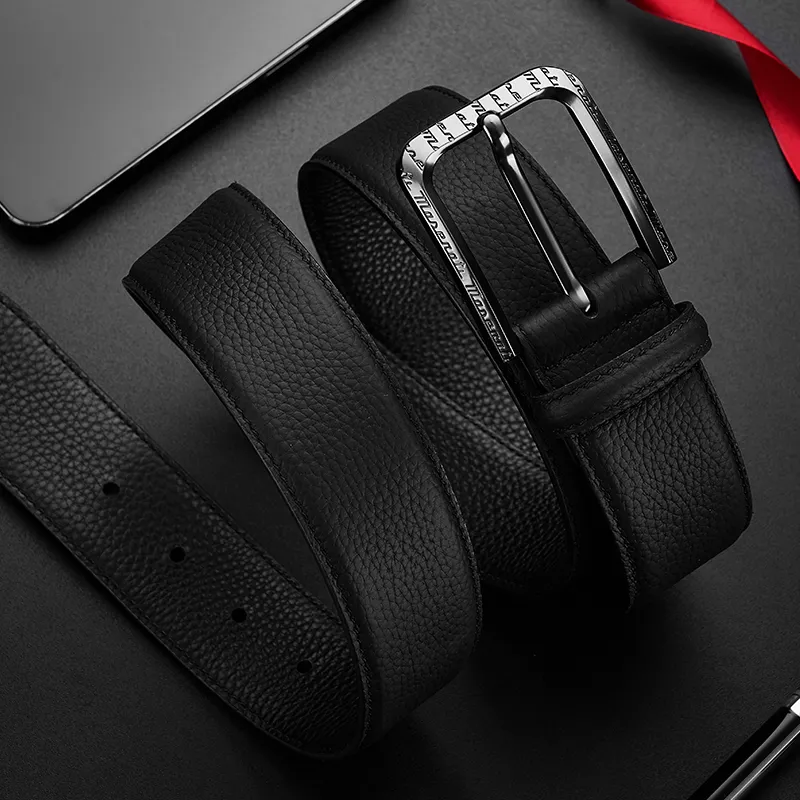 Maserati Cow Leather Belts Men's 3.8cm-2
