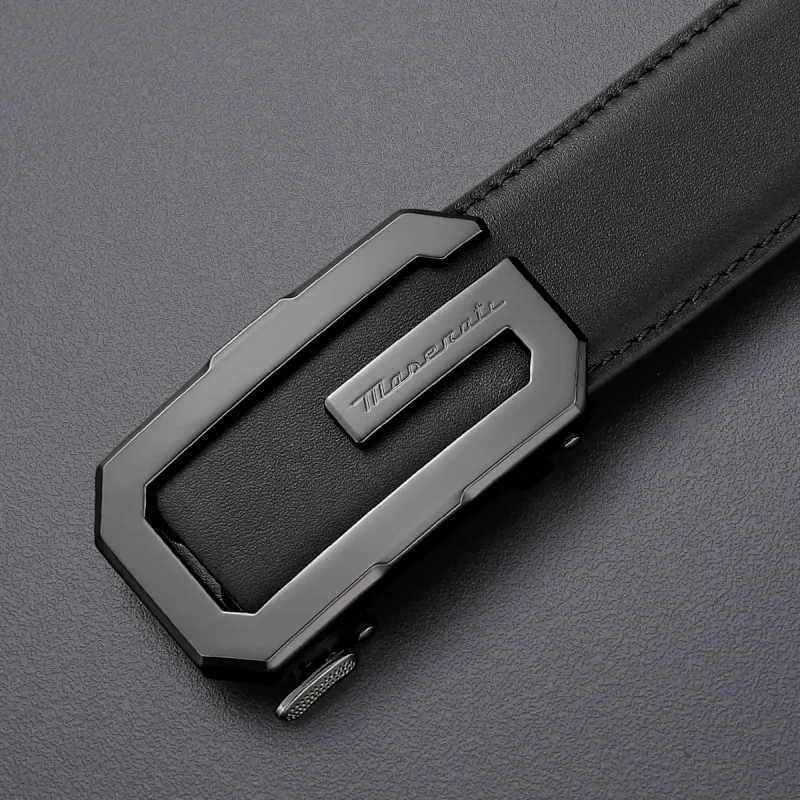 Maserati Cow Leather Belts Men's 3.5cm-5