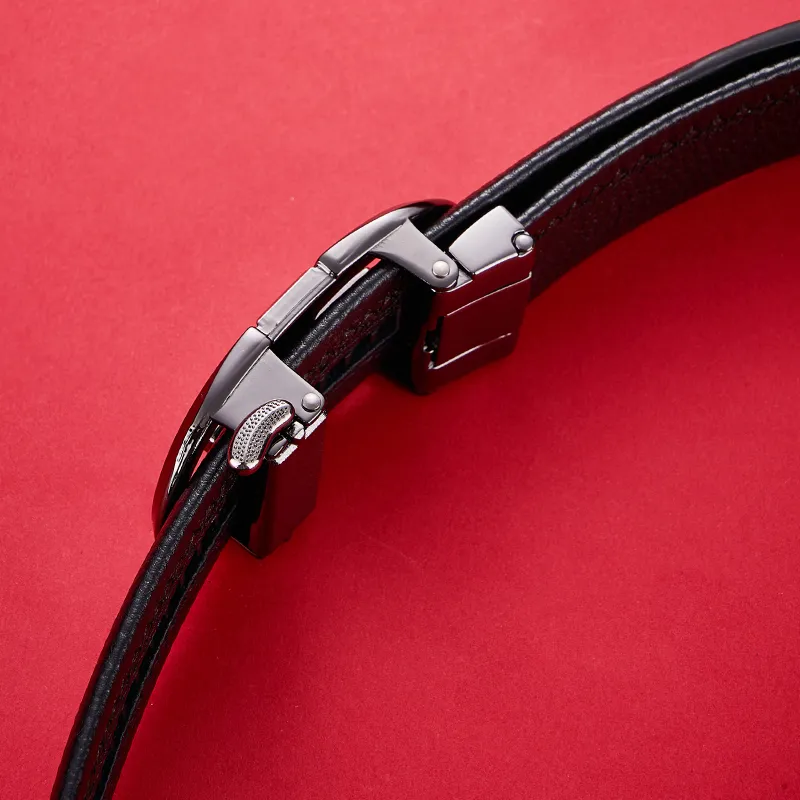 Maserati Cow Leather Belts Men's 3.5cm-5
