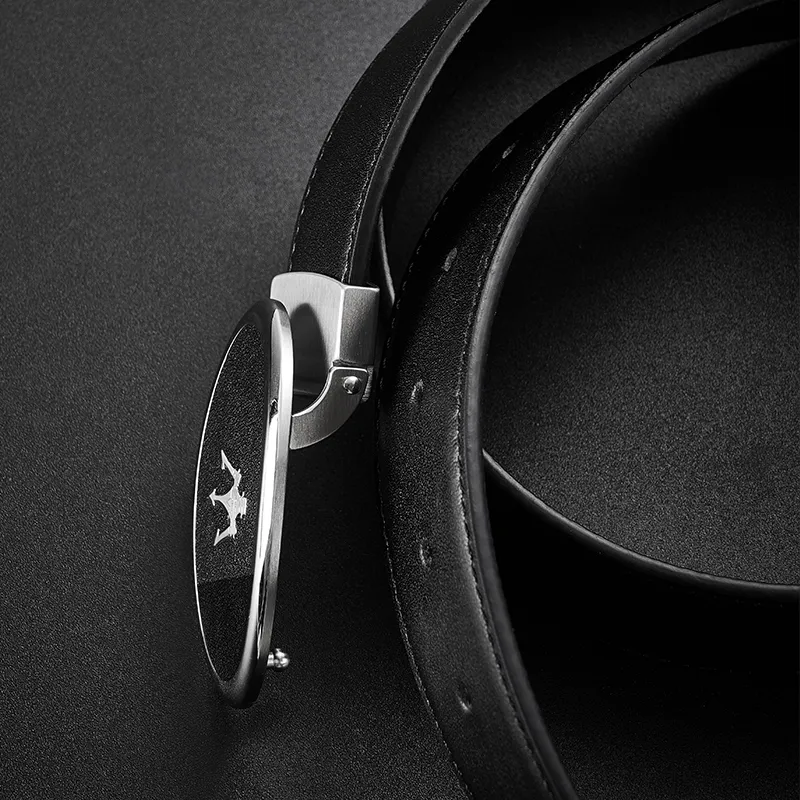 Maserati Cow Leather Belts Men's 3.7cm-2