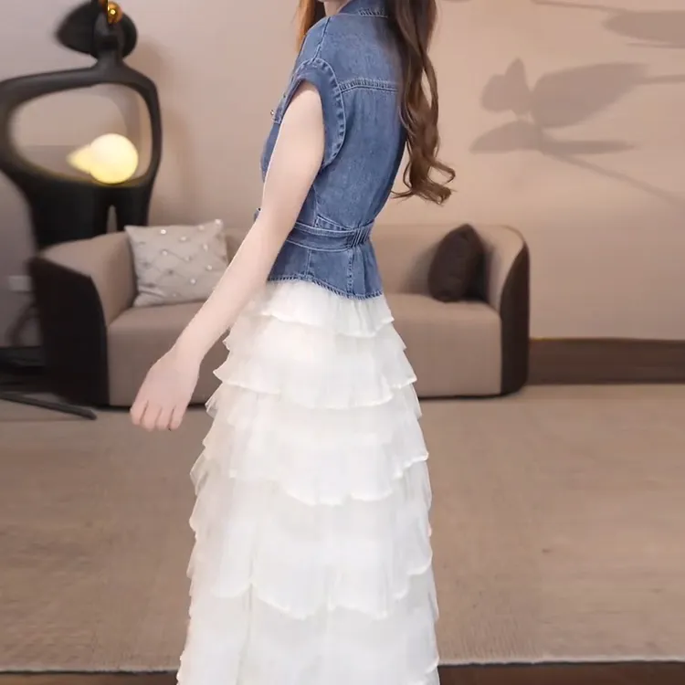 Mu Xiao Xin Short Sleeved Dress Women's-4
