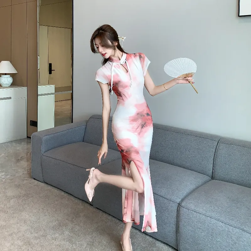 Mu Xiao Xin Short Sleeved Dress Women's-3