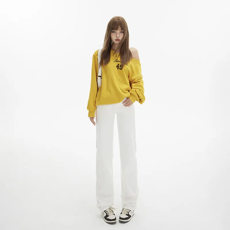 Mu Xiao Xin Jeans Women's White-2