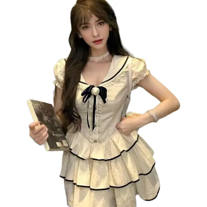 Mu Xiao Xin Short Sleeved Dress Women's-1