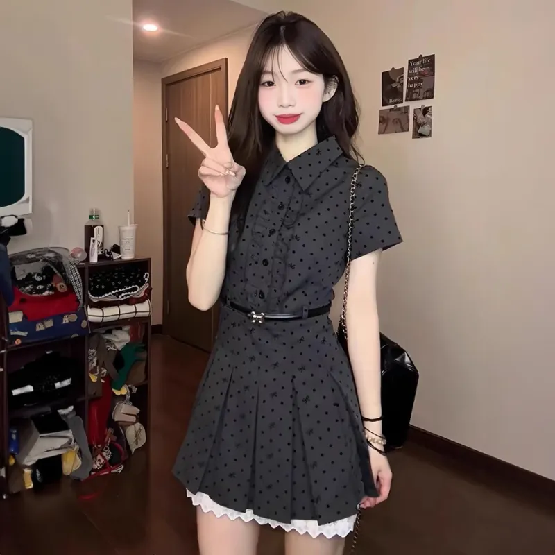 Mu Xiao Xin Short Sleeved Dress Women's-3