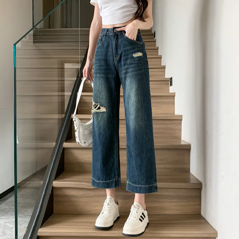 Mu Xiao Xin Jeans Women's Blue-1