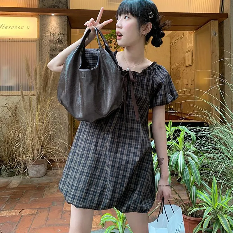 Mu Xiao Xin Short Sleeved Dress Women's-5