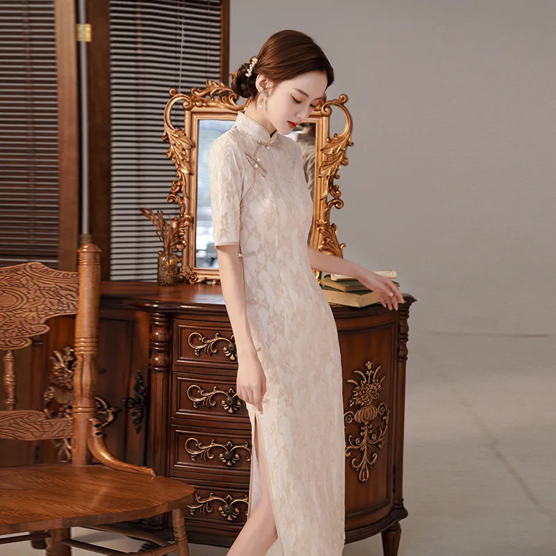 Mu Xiao Xin Cheongsams Women's Champagne-2