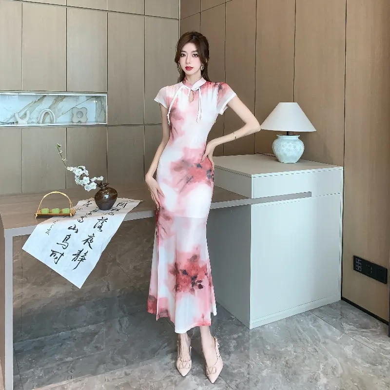 Mu Xiao Xin Short Sleeved Dress Women's-2