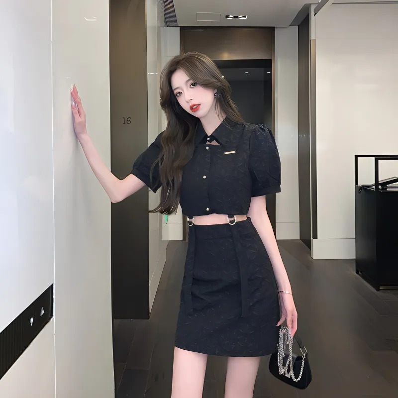 Mu Xiao Xin Two Piece Skirt Sets Women's-2