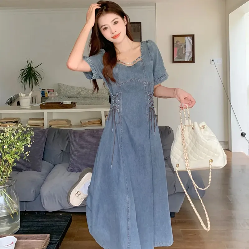 Mu Xiao Xin Short Sleeved Dress Women's-2