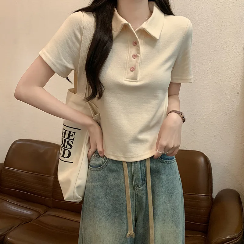 Mu Xiao Xin Set in Sleeve T Shirt Women's Apricot-6